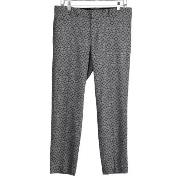 Banana Republic Sloan  Pants Pattern Gray Mid Rise Ankle Size 6 - Picture 2 of 13